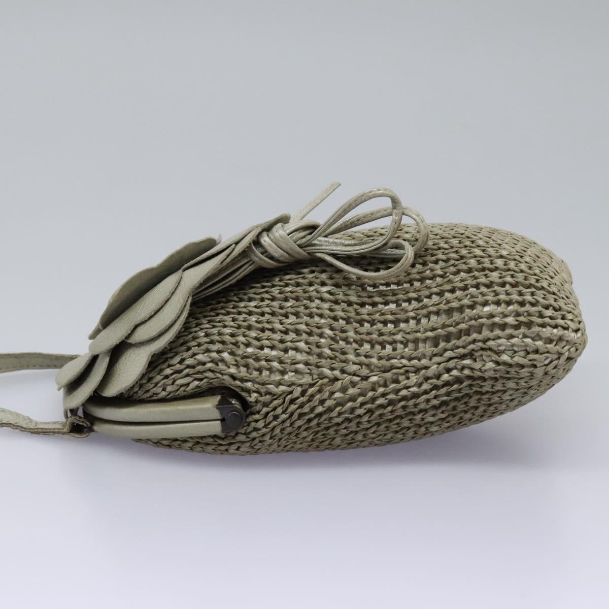 BOTTEGA VENETA Shoulder Bag Leather Beige Auth mr1037