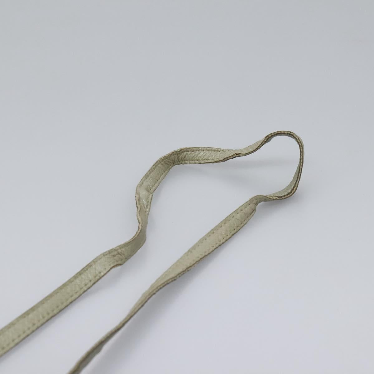 BOTTEGA VENETA Shoulder Bag Leather Beige Auth mr1037