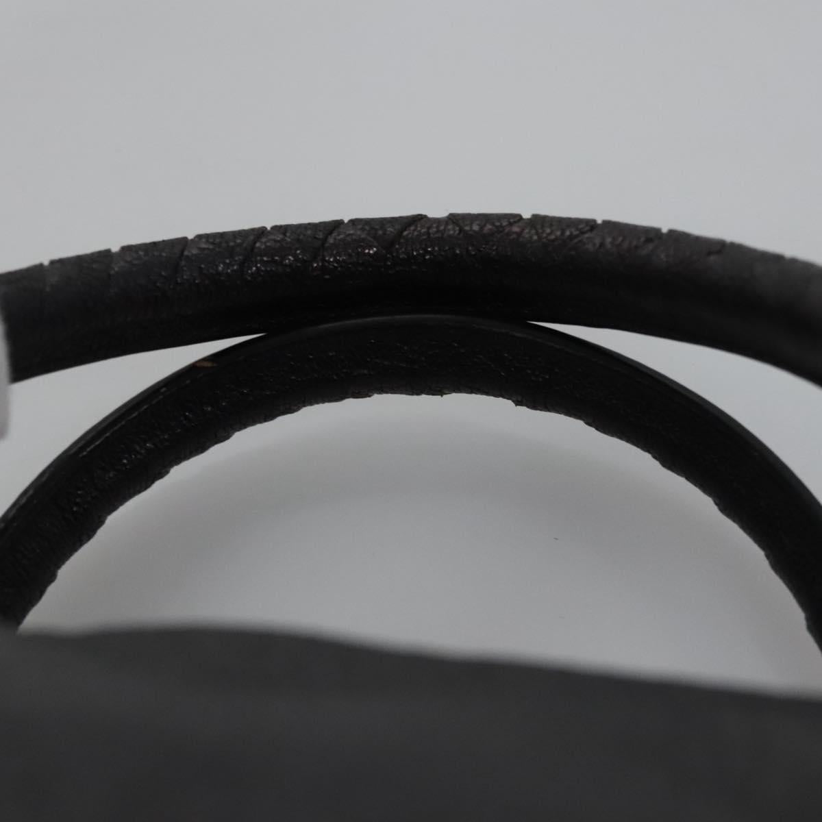 BOTTEGA VENETA Goatskin Hand Bag Leather Black Auth mr1050V