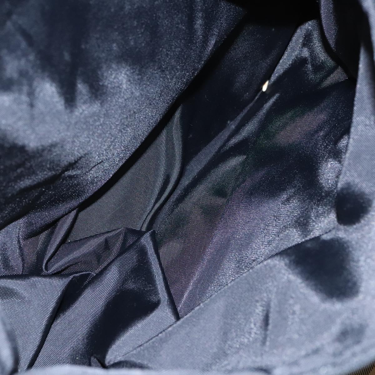 BURBERRY Nova Check Boston Bag Leather 2way Brown Green Auth mr1062