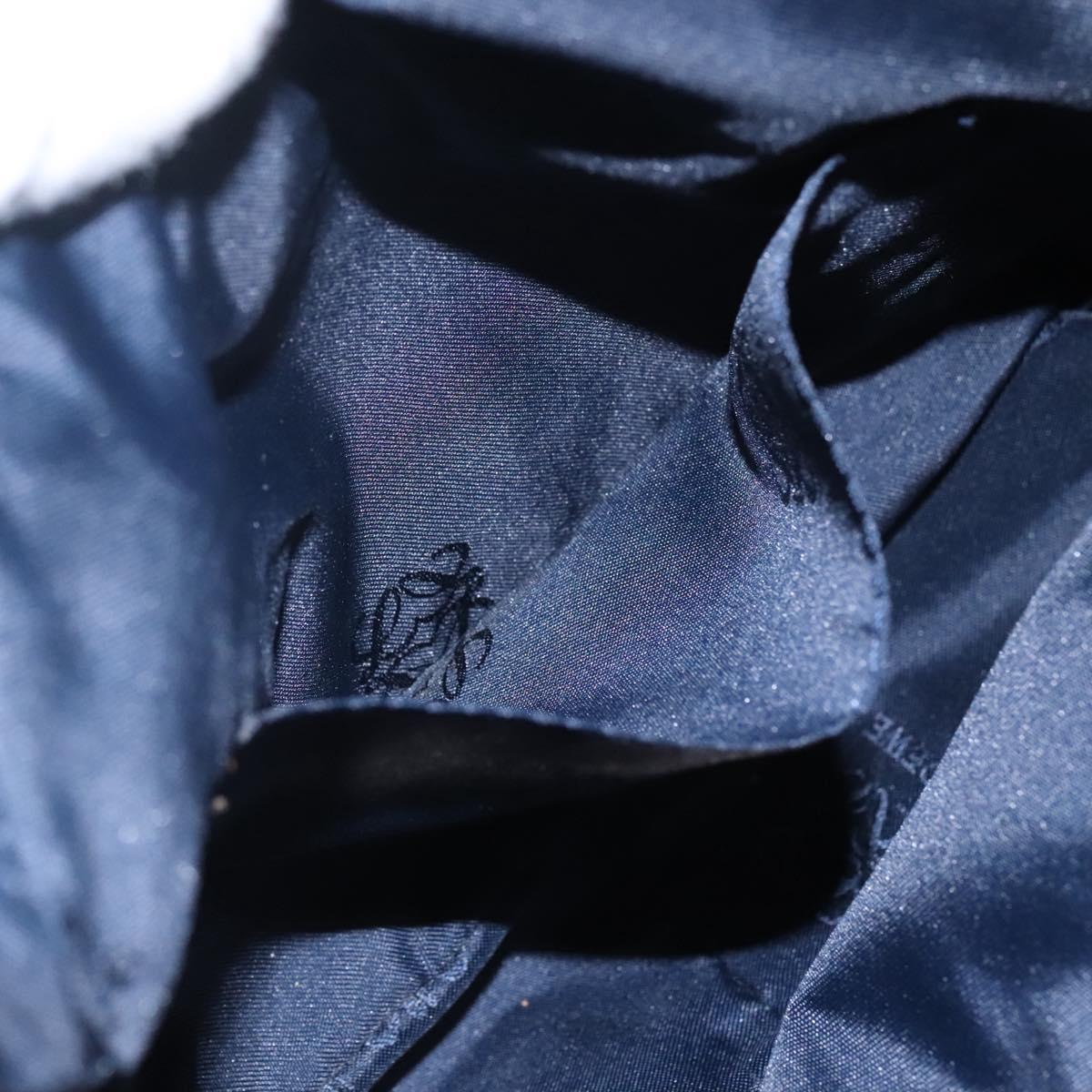 LOEWE Anagram Chain Shoulder Bag Leather Gray Gold Auth mr1092