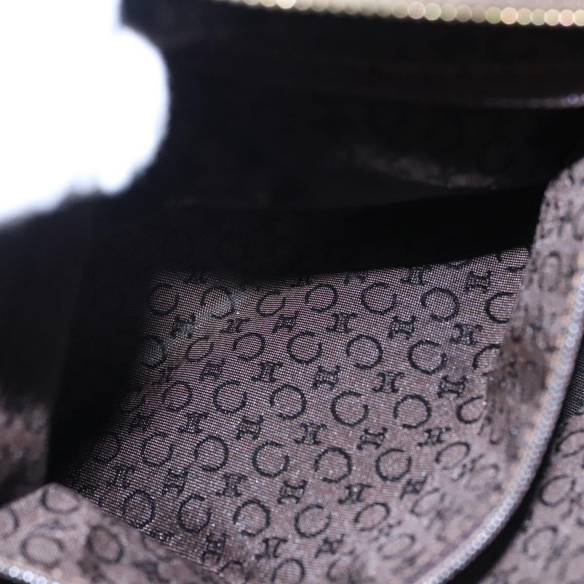 CELINE C Macadam Canvas Hand Bag Brown Gold Auth mr1094