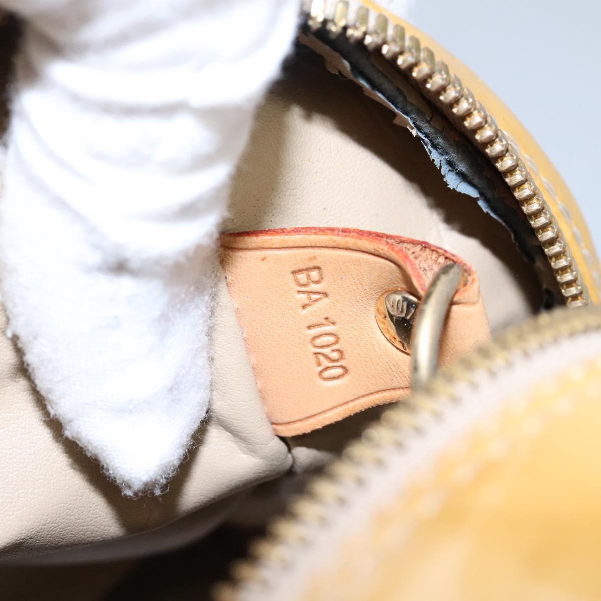 LOUIS VUITTON Monogram Vernis Tompkins Square Hand Bag Beige M91149 Auth mr1101