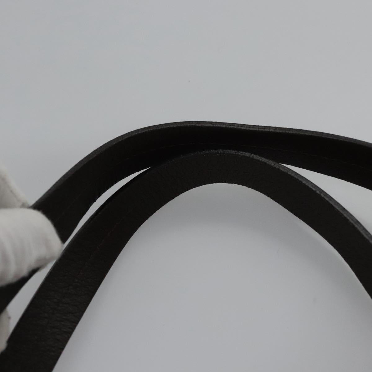 BURBERRY Nova Check Blue Label Hand Bag Nylon Red Brown Auth mr1107