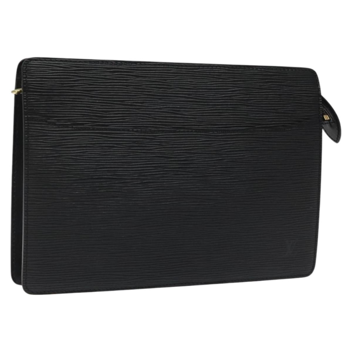 LOUIS VUITTON Epi Pochette Homme Clutch Bag Black Noir M52522 LV Auth mr1120