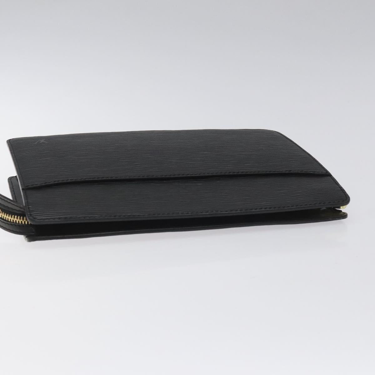 LOUIS VUITTON Epi Pochette Homme Clutch Bag Black Noir M52522 LV Auth mr1120