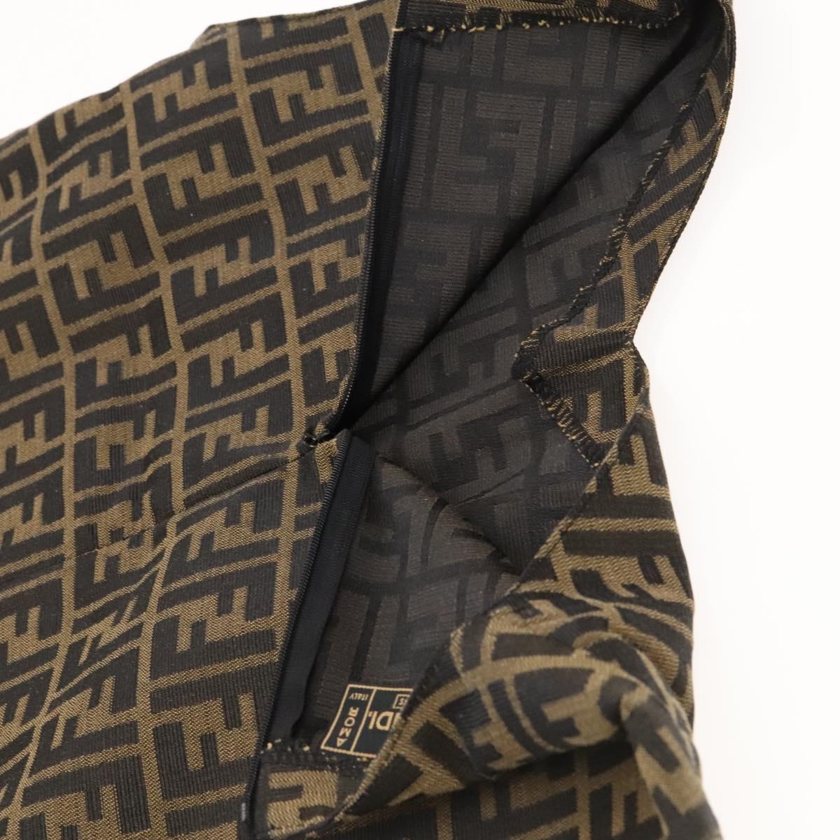 FENDI Zucca Canvas Tank Top Pants Setup Brown Auth mr1155