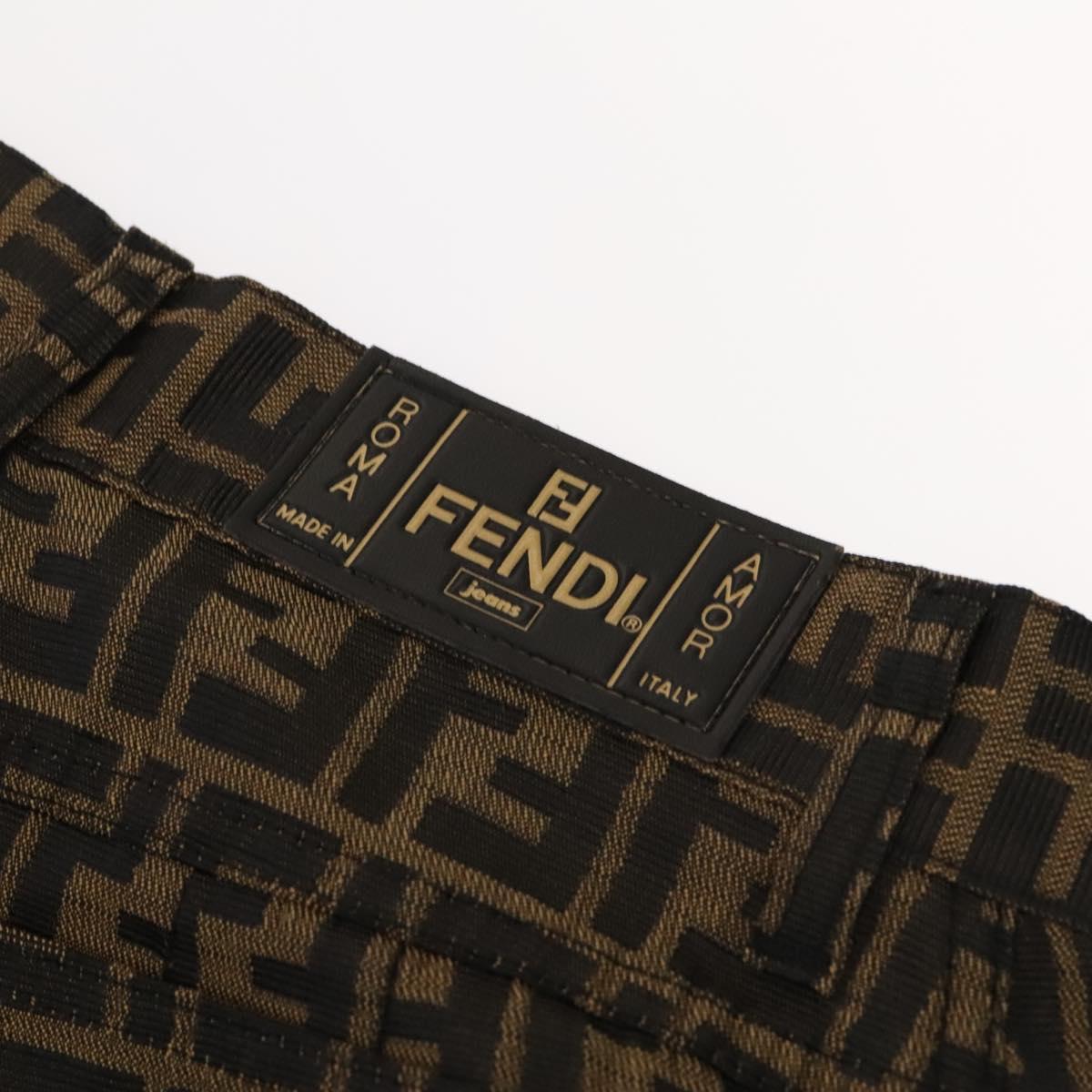 FENDI Zucca Canvas Tank Top Pants Setup Brown Auth mr1155