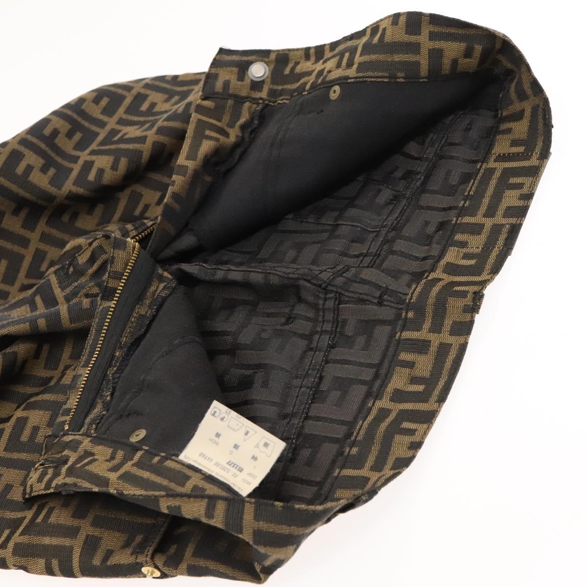 FENDI Zucca Canvas Tank Top Pants Setup Brown Auth mr1155
