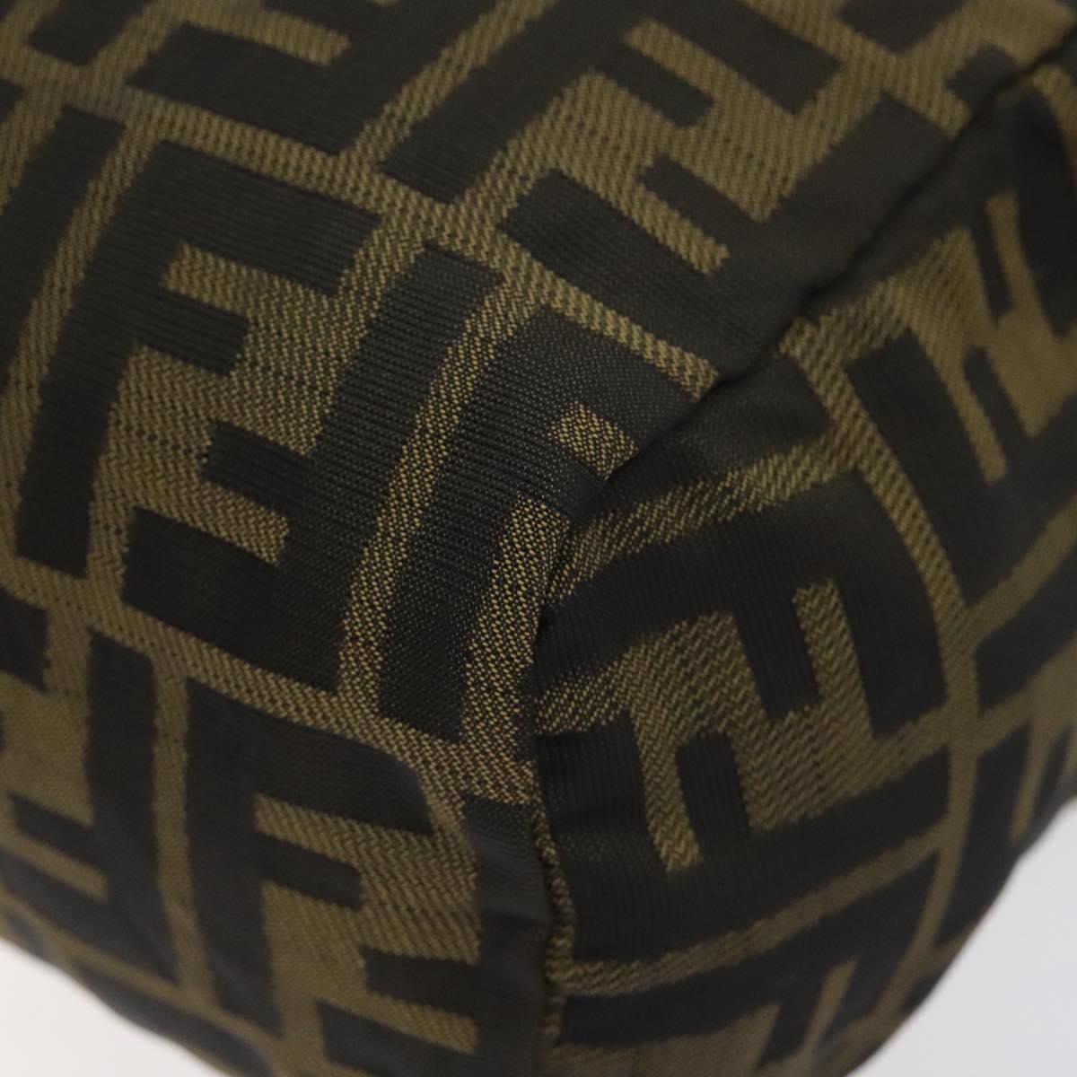 FENDI Zucca Canvas Mini Hand Bag Brown Brown Auth mr1287