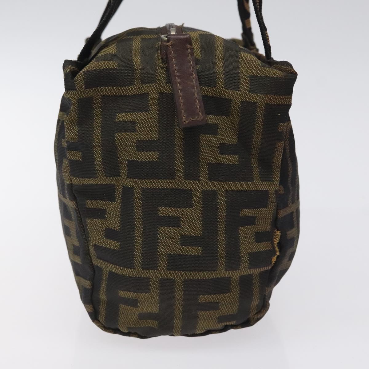 FENDI Zucca Canvas Mini Hand Bag Brown Brown Auth mr1287