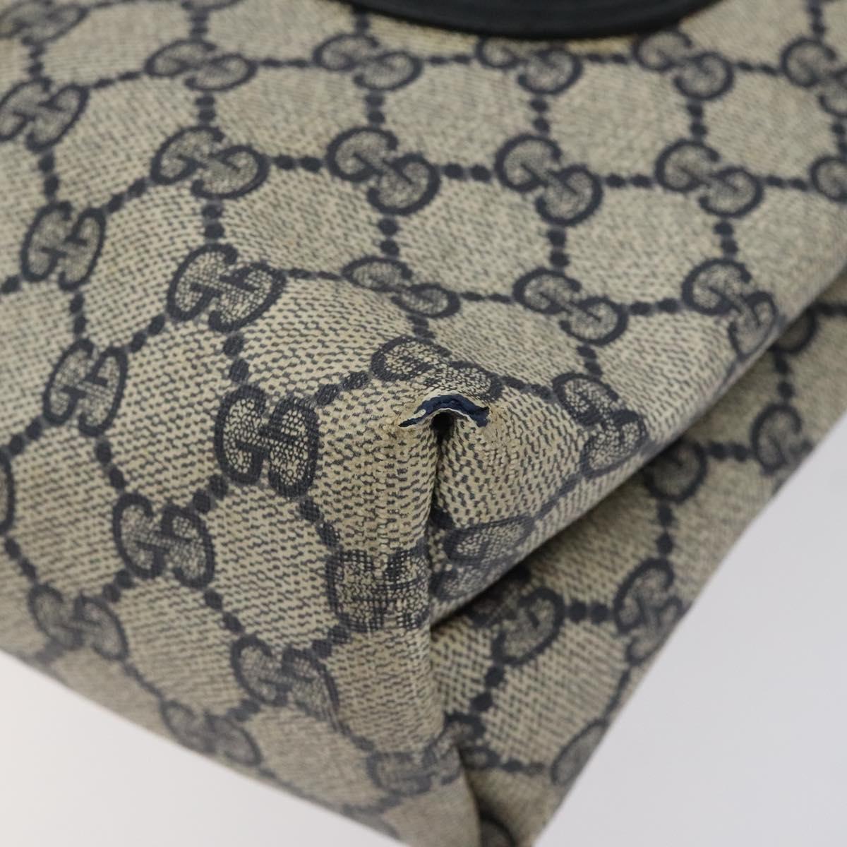 GUCCI GG Supreme Sherry Line Tote Bag PVC Navy 39 02 003 Auth mr1292