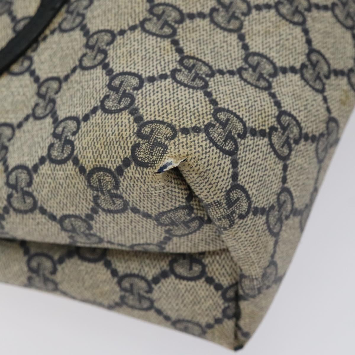 GUCCI GG Supreme Sherry Line Tote Bag PVC Navy 39 02 003 Auth mr1292