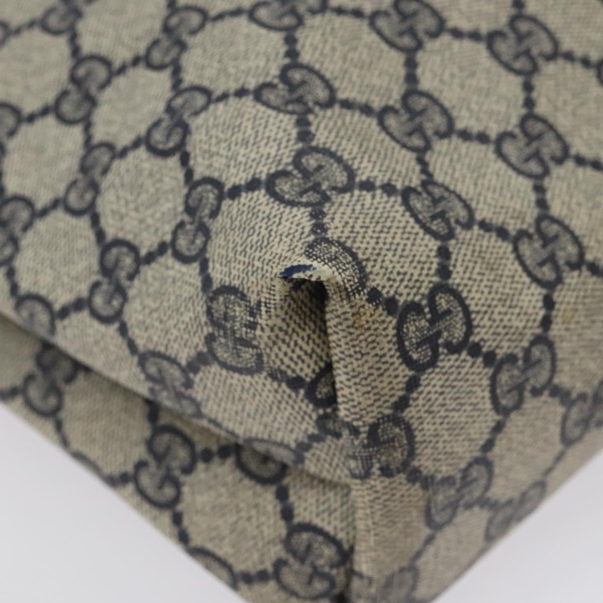 GUCCI GG Supreme Sherry Line Tote Bag PVC Navy 39 02 003 Auth mr1292