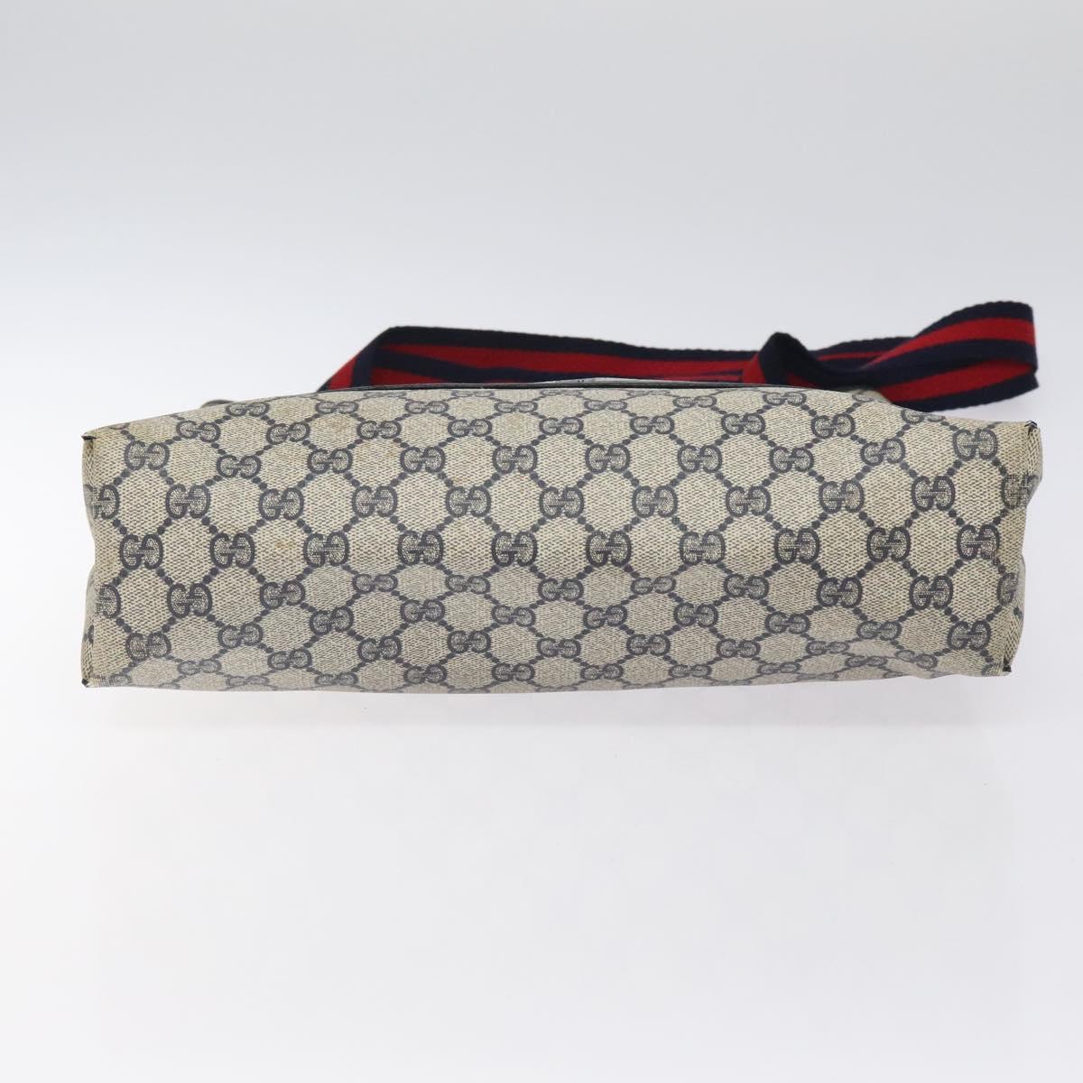 GUCCI GG Supreme Sherry Line Tote Bag PVC Navy 39 02 003 Auth mr1292