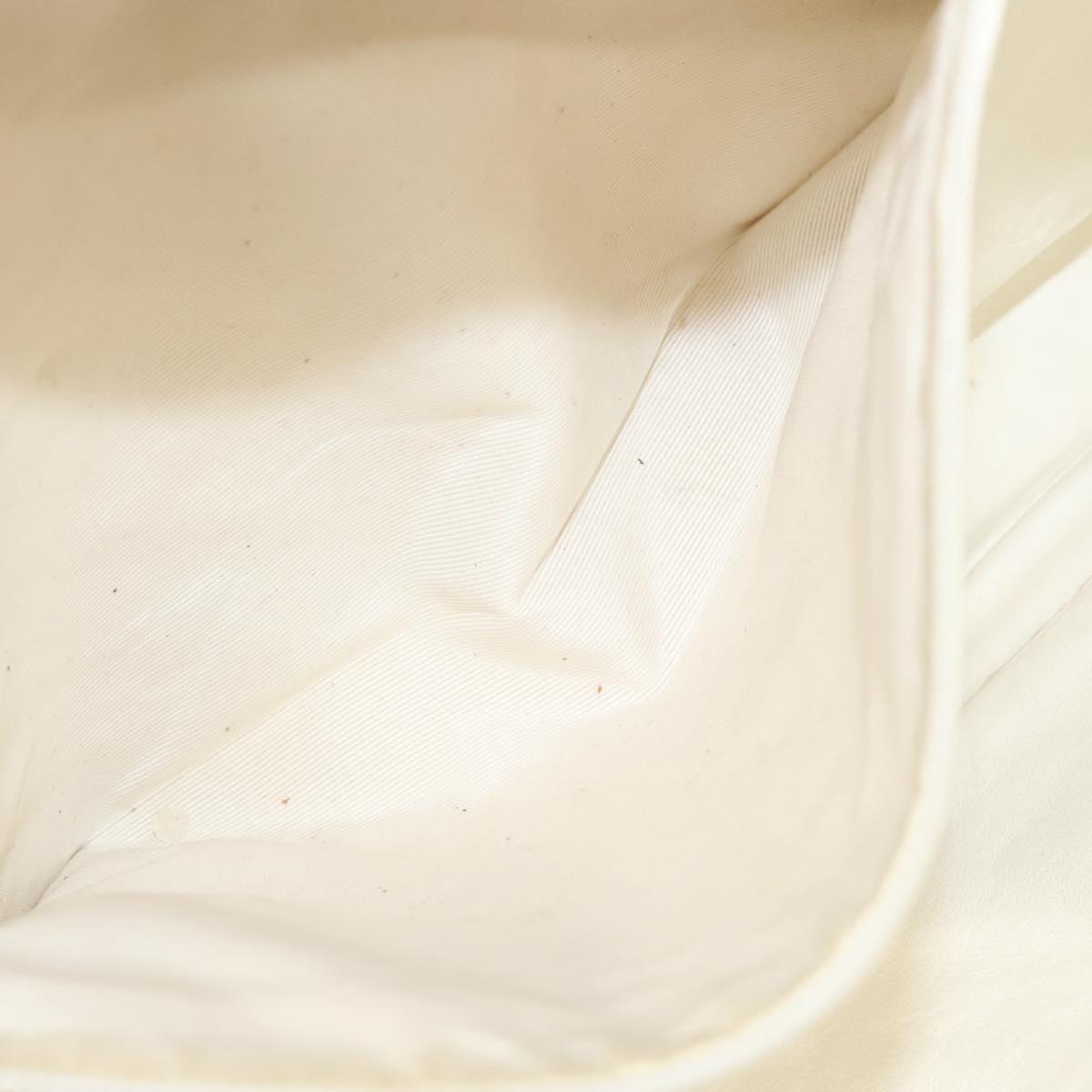 CHANEL Shoulder Bag Canvas Gray Silver CC Auth mr1301