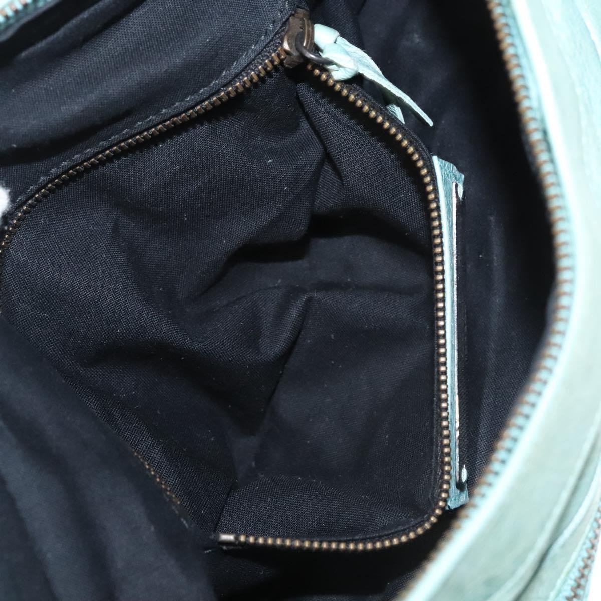 BALENCIAGA City Hand Bag Leather Green Auth mr1307