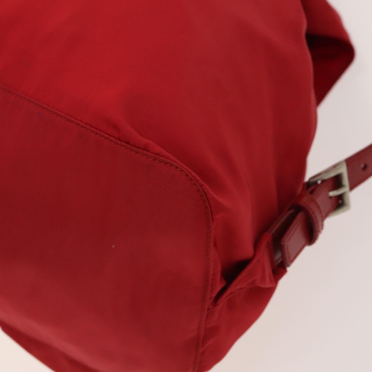 PRADA Backpack Nylon Red Silver Auth mr1309