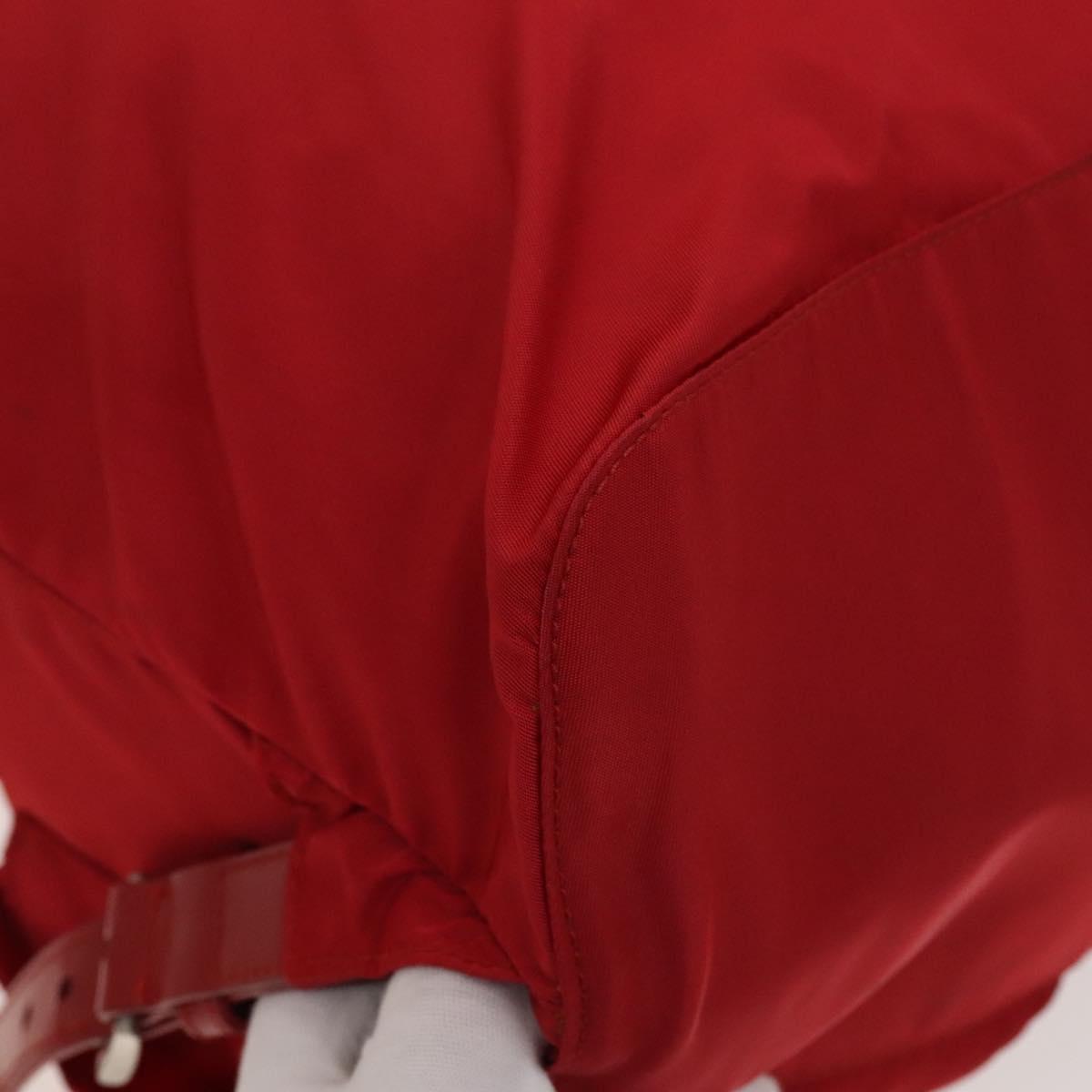 PRADA Backpack Nylon Red Silver Auth mr1309