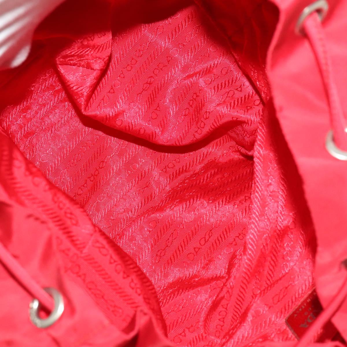 PRADA Backpack Nylon Red Silver Auth mr1309