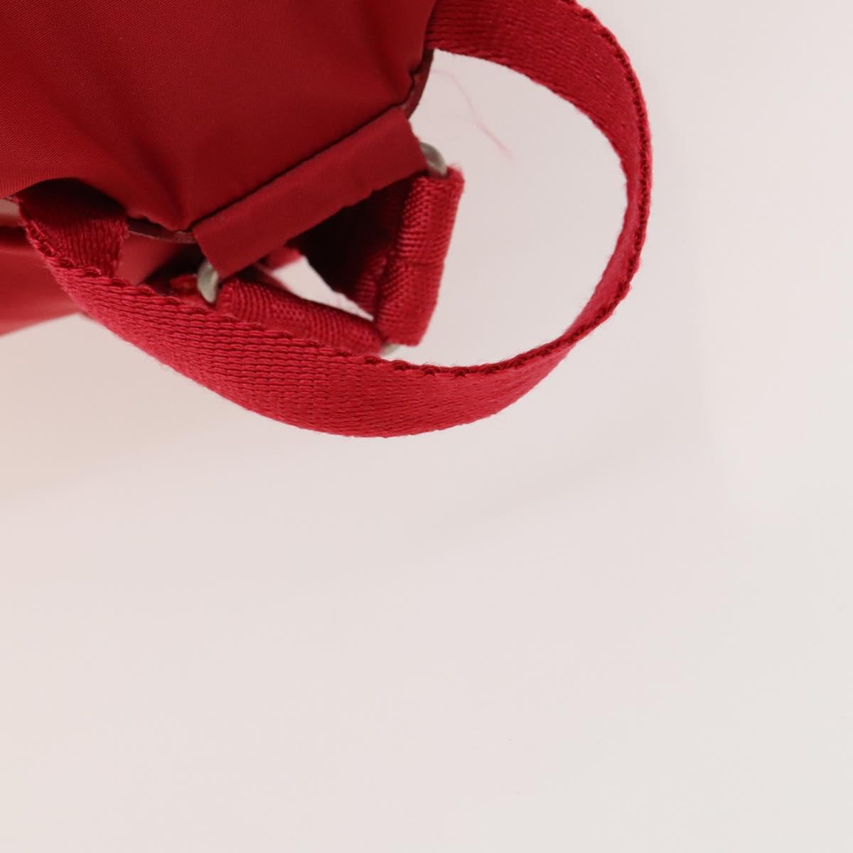 PRADA Backpack Nylon Red Silver Auth mr1309