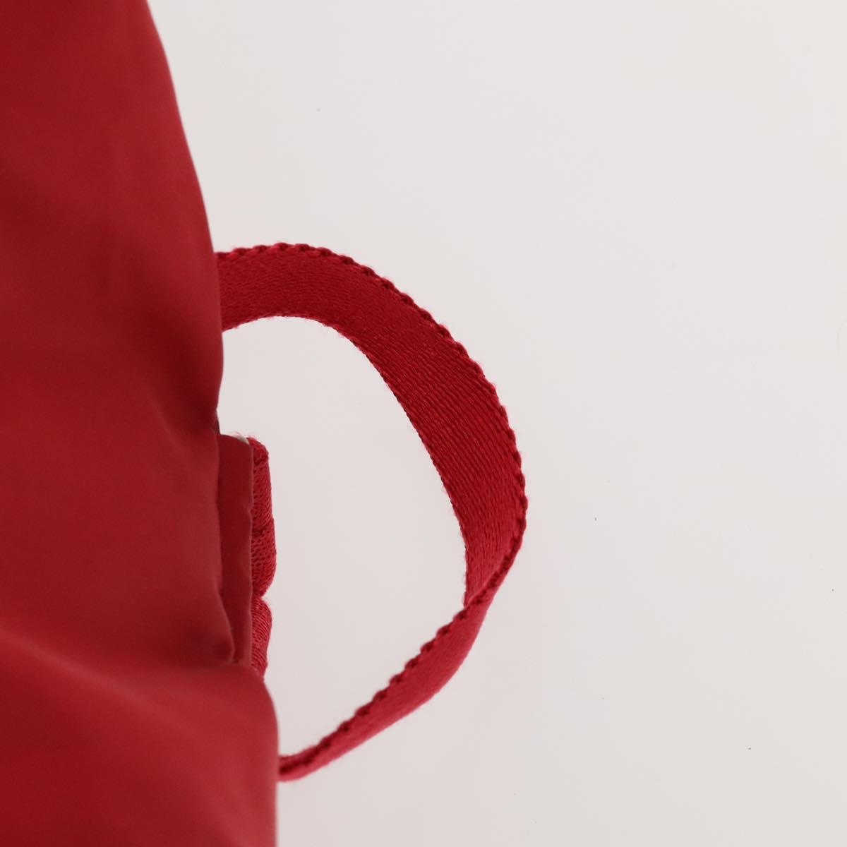 PRADA Backpack Nylon Red Silver Auth mr1309