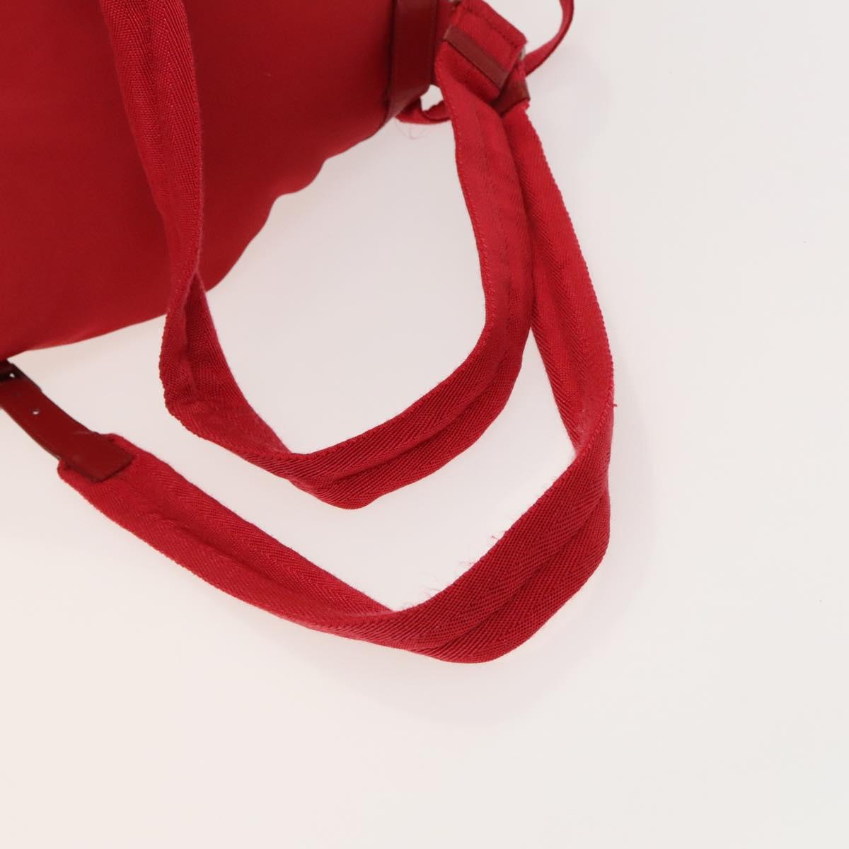 PRADA Backpack Nylon Red Silver Auth mr1309