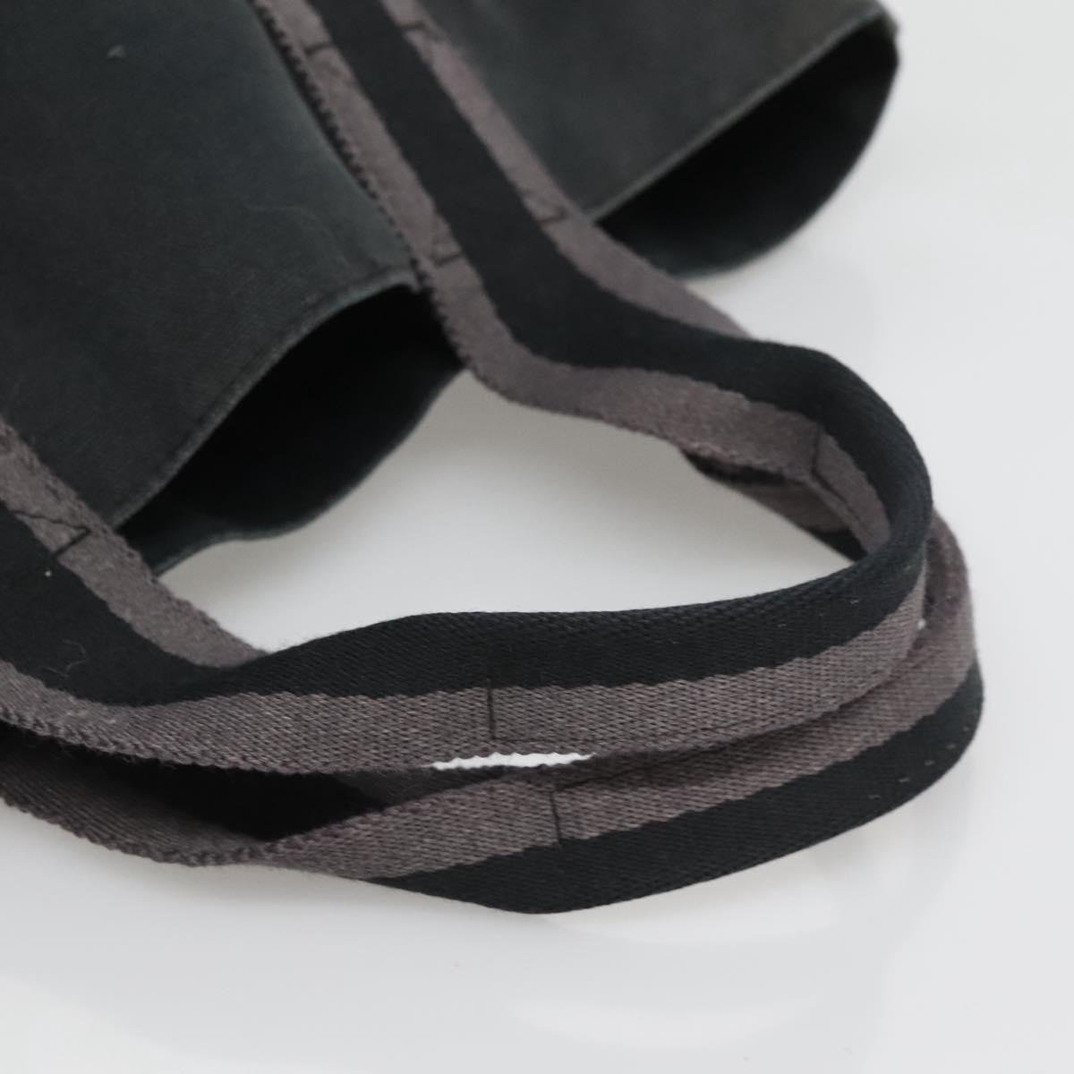 HERMES Fourre Tout Cabas Tote Bag Canvas Black Auth mr1312