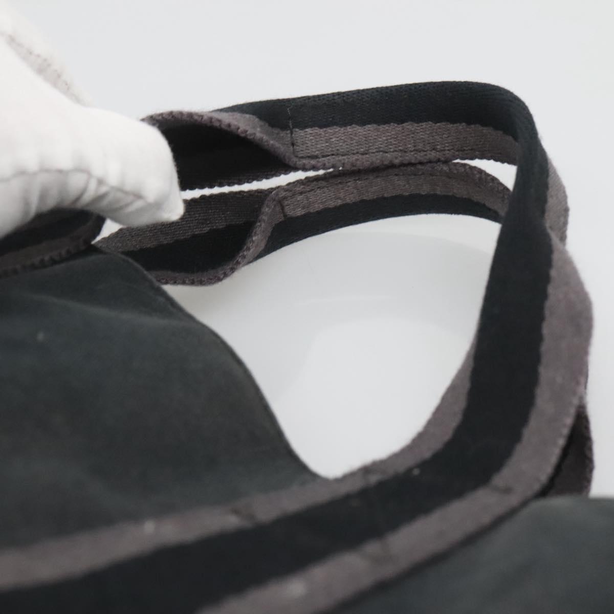 HERMES Fourre Tout Cabas Tote Bag Canvas Black Auth mr1312