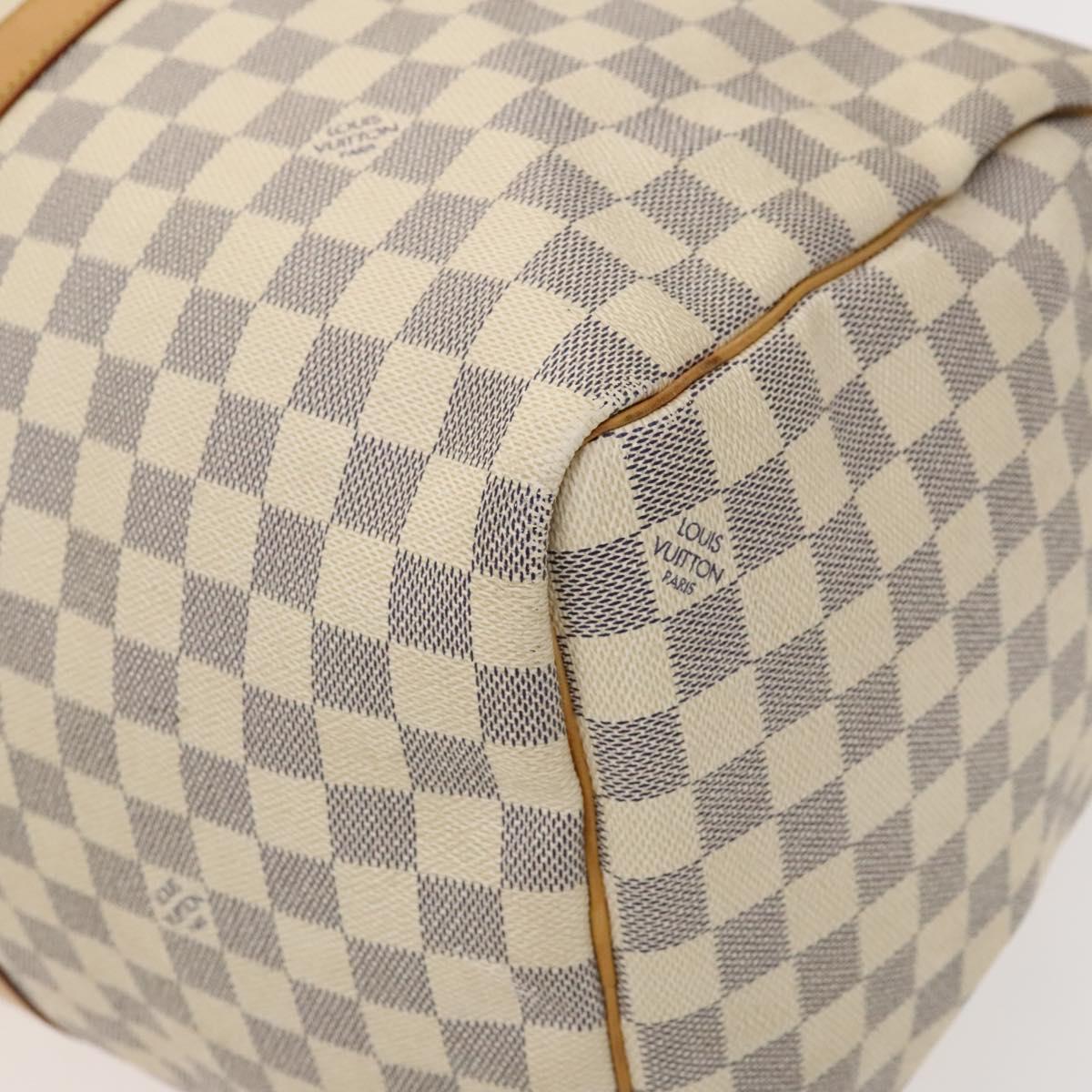 LOUIS VUITTON Damier Azur Keepall 50 Boston Bag N41430 LV Auth mr1315