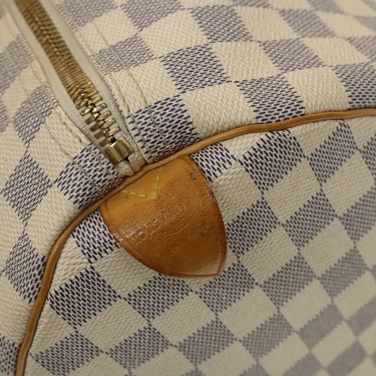 LOUIS VUITTON Damier Azur Keepall 50 Boston Bag N41430 LV Auth mr1315