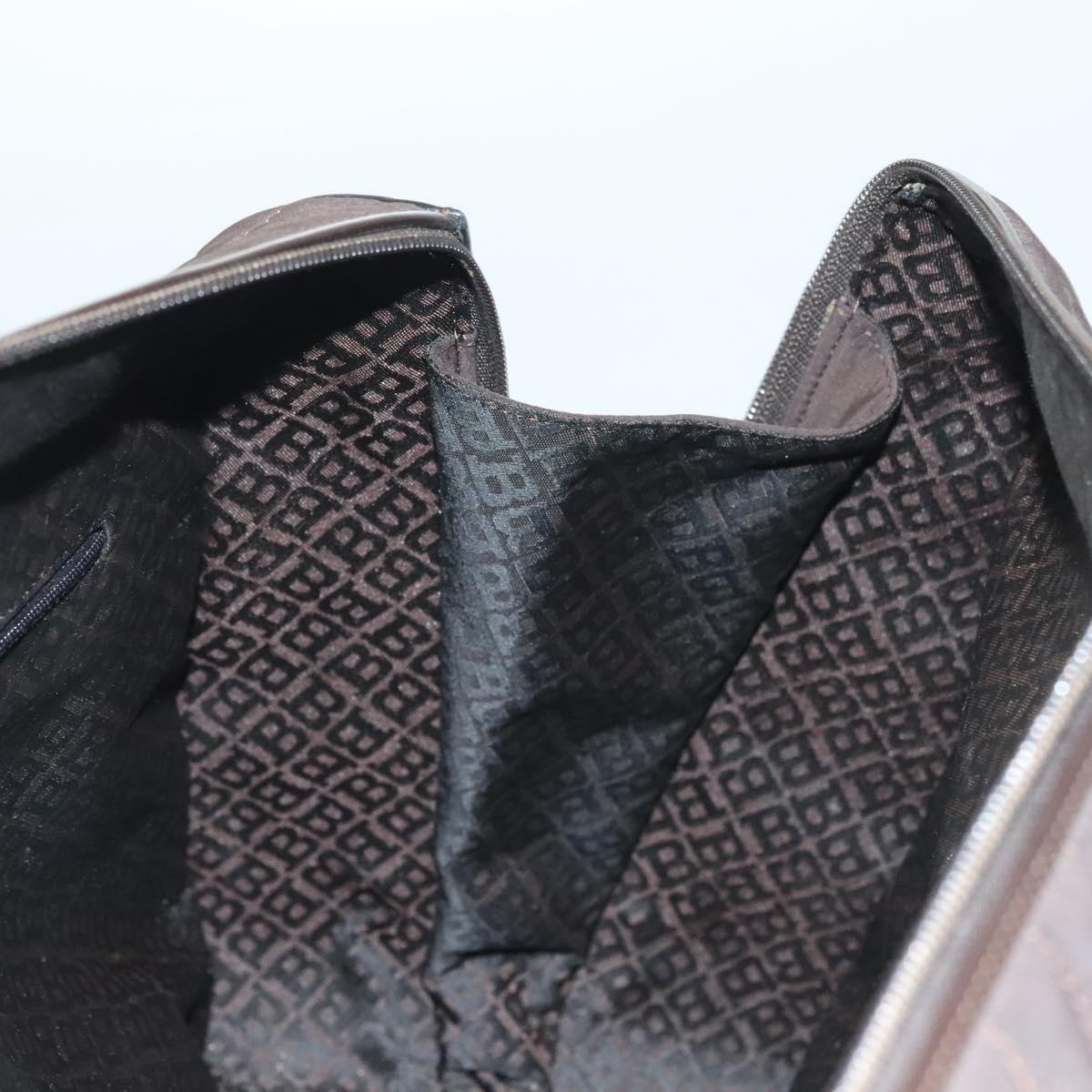 BALLY Quilted Boston Bag Nylon Black Silver Auth mr1328