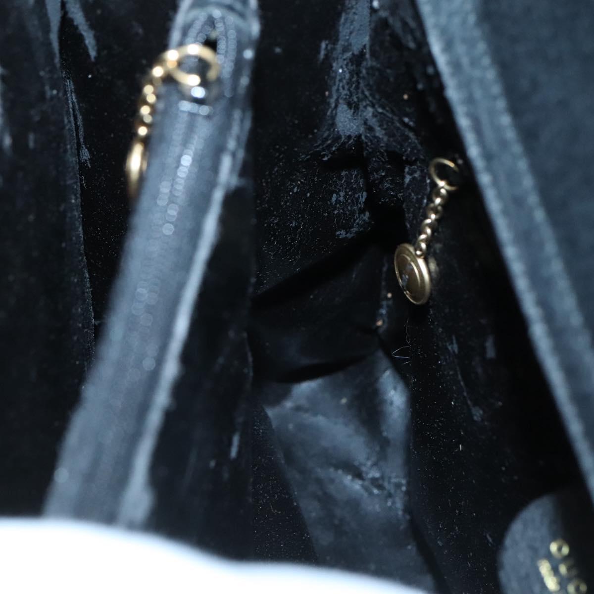GUCCI Bamboo Hand Bag Leather Black Gold 002 1095 0260 Auth mr1335