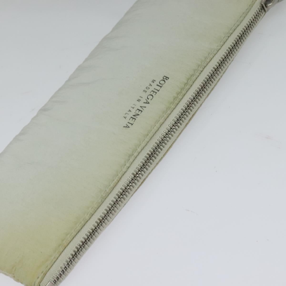BOTTEGA VENETA MAXI INTRECCIATO Cassette Shoulder Bag Nylon Gray Auth mr1362