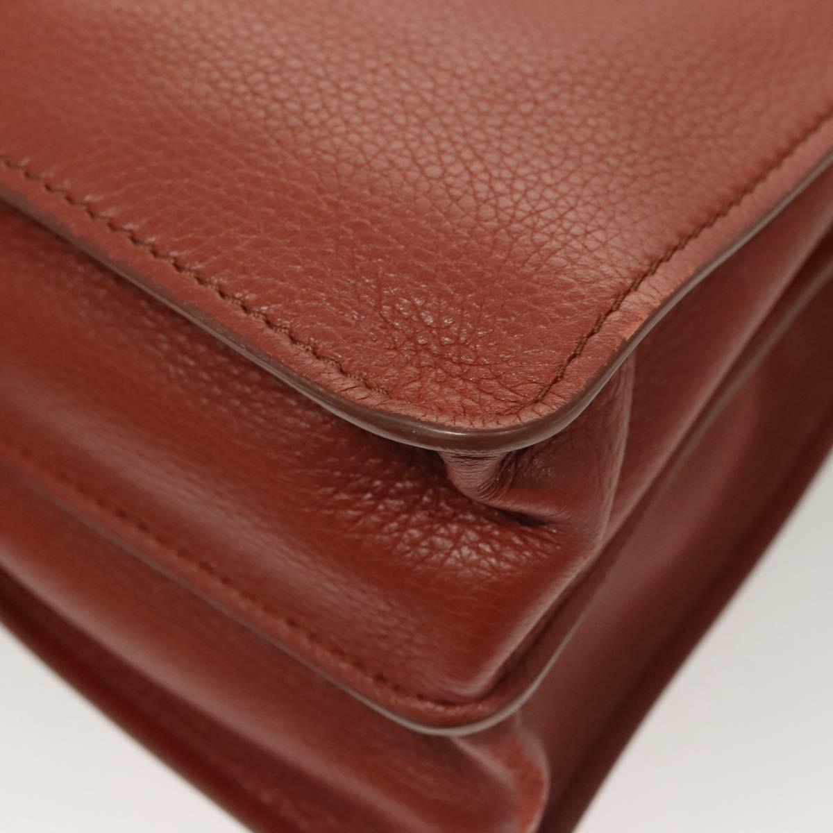 Chloe Abbey Hand Bag Leather 2way Brown Gold Auth mr1375