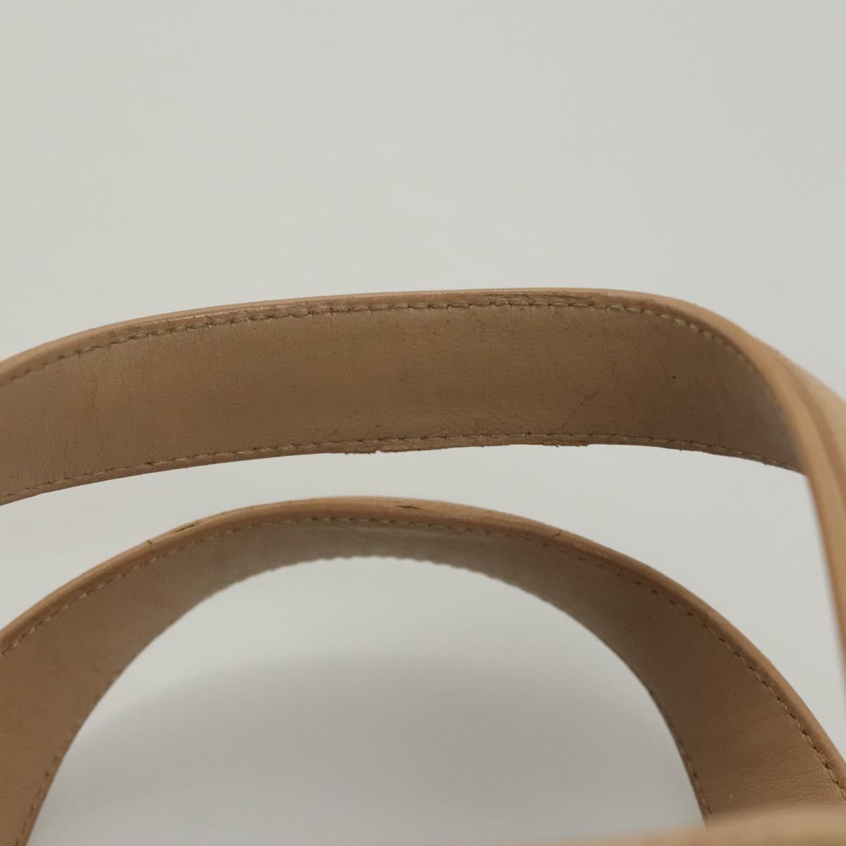 Christian Dior Canage Hand Bag Nylon Beige Gold Auth mr1376