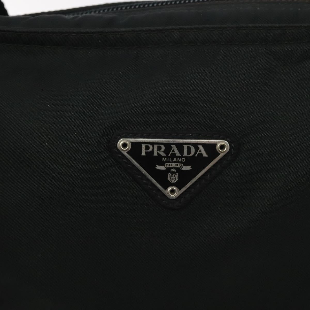PRADA Shoulder Bag Nylon Black Silver Auth mr1401