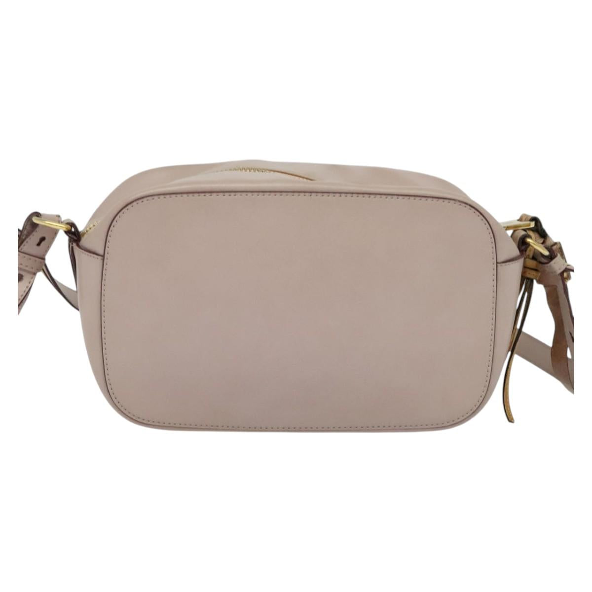 Chloe Shoulder Bag Leather Pink Gold Auth mr1456