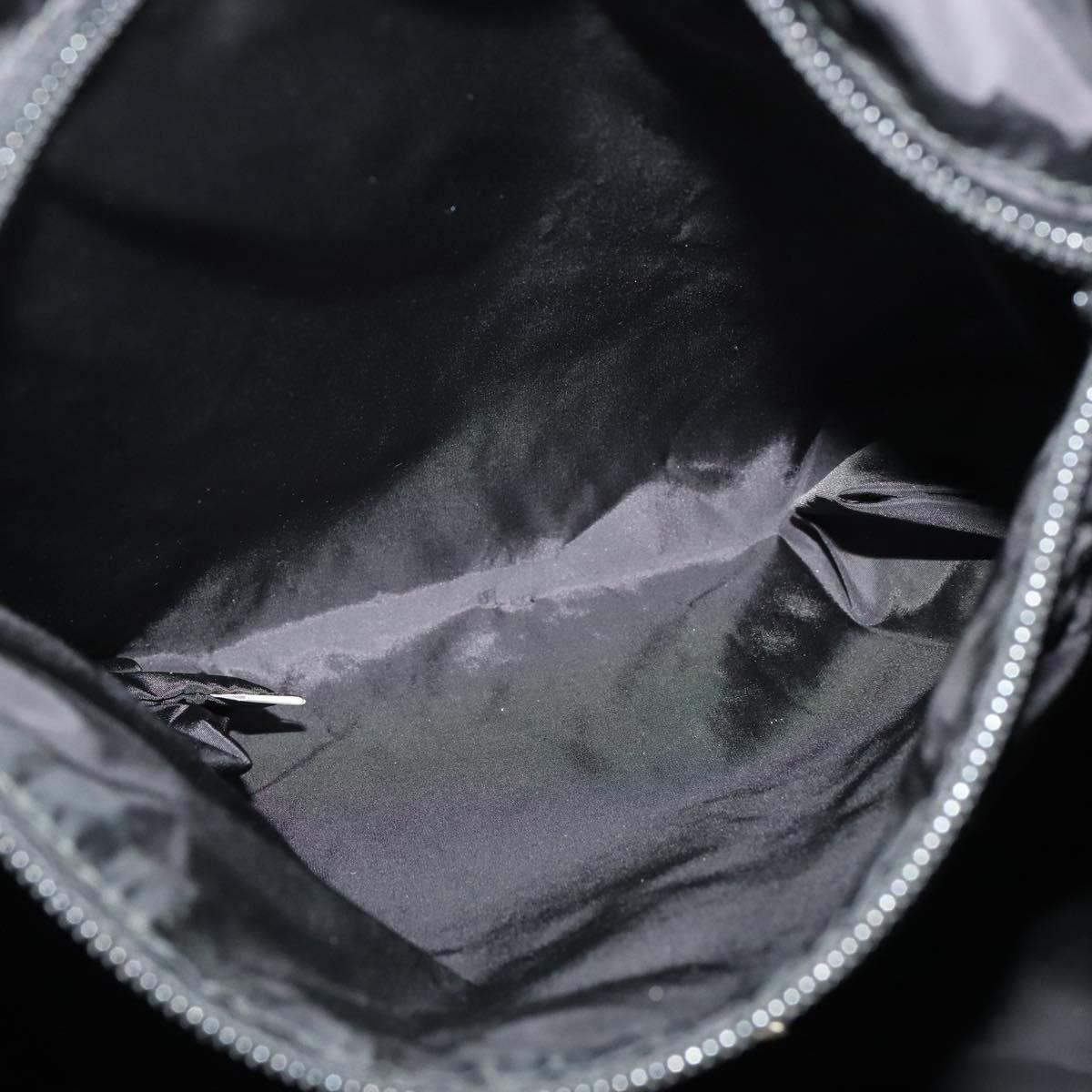 PRADA Tote Bag Nylon Blue Silver Auth mr1463