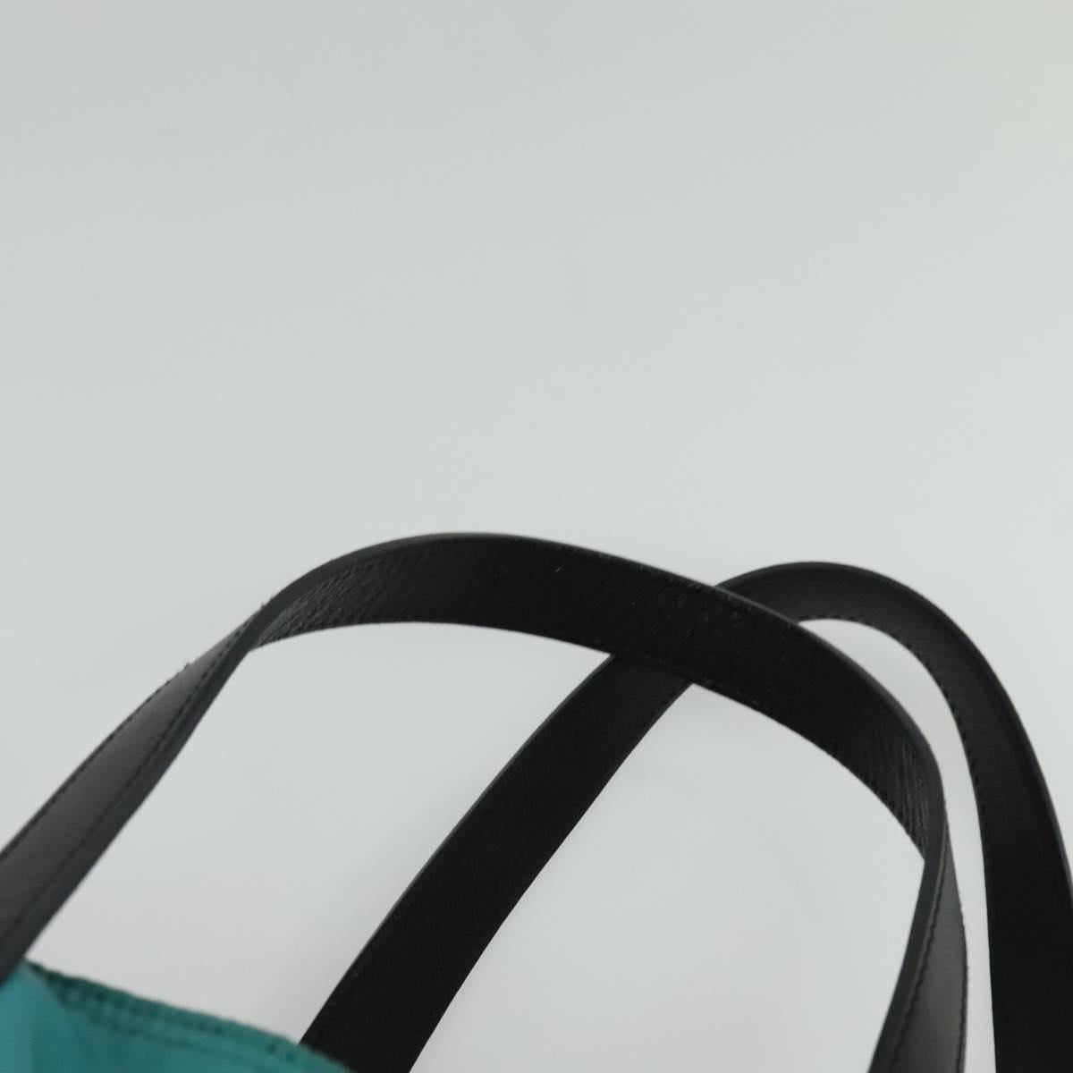 PRADA Tote Bag Nylon Blue Silver Auth mr1463