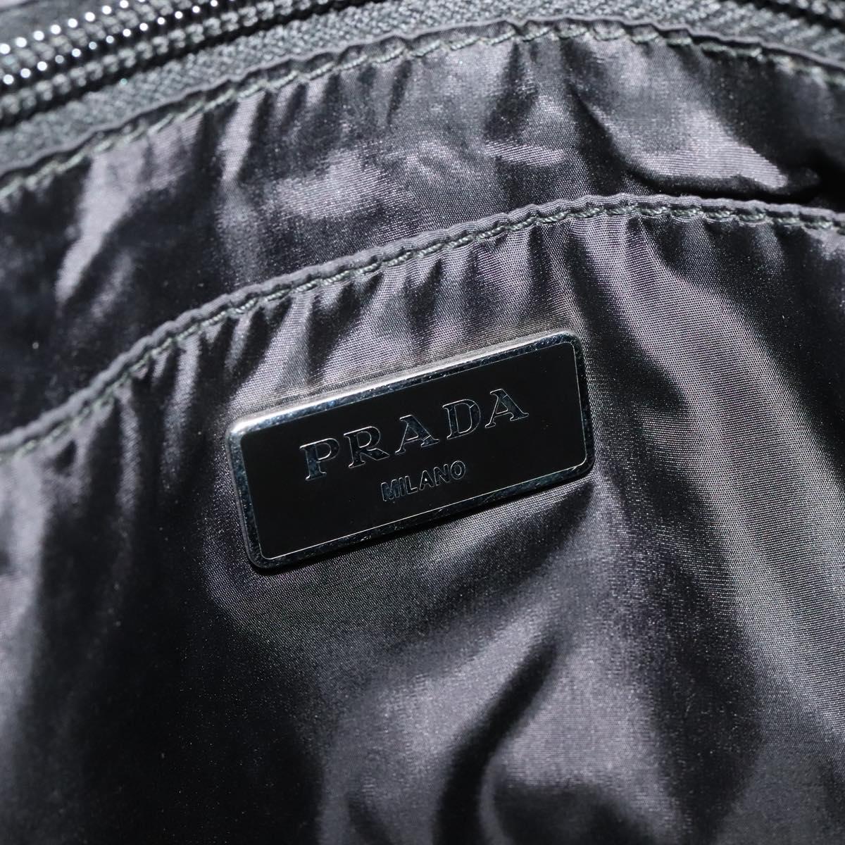 PRADA Tote Bag Nylon Blue Silver Auth mr1463