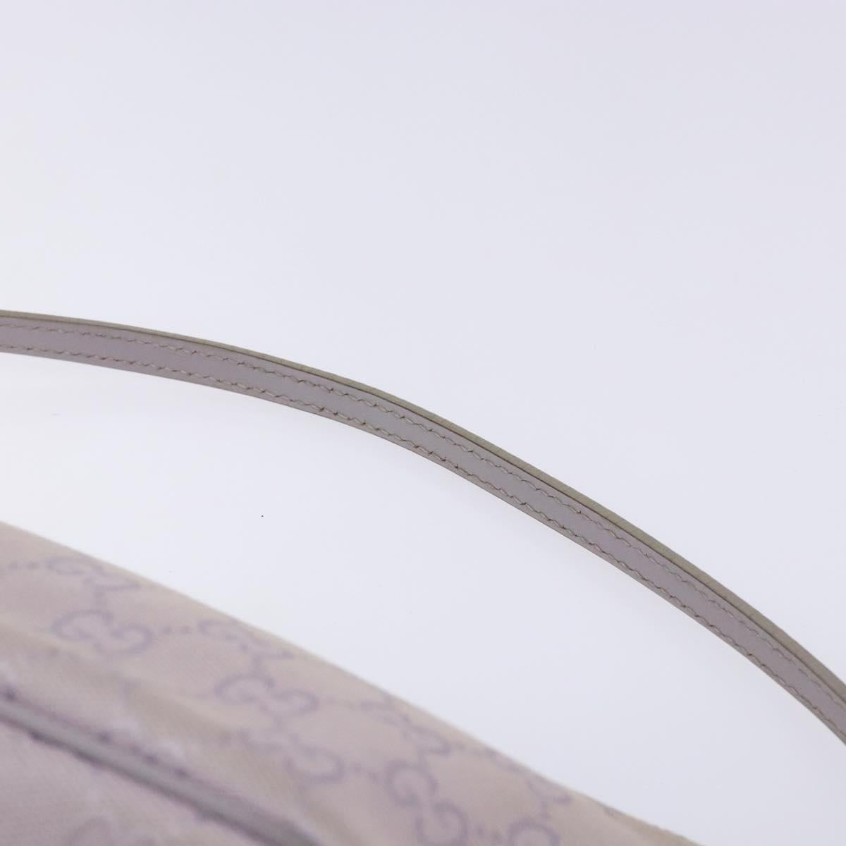 GUCCI GG Canvas Accessory Pouch Purple Silver 7198 Auth mr1477
