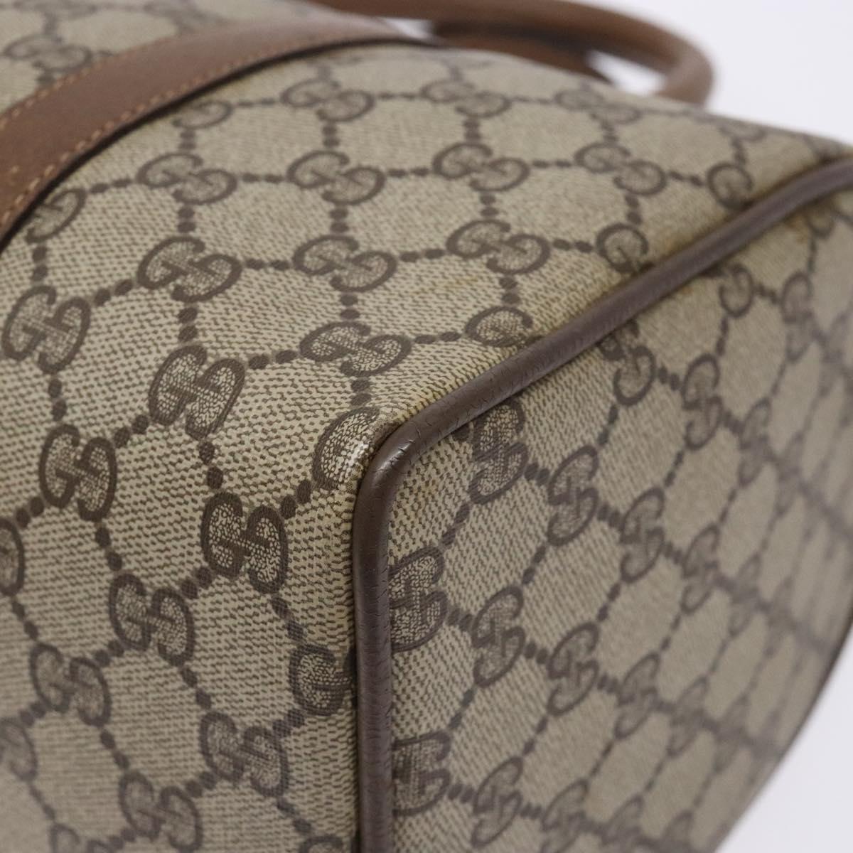 GUCCI GG Supreme Web Sherry Line Bag PVC Beige Red Green 39 02 007 Auth mr1490