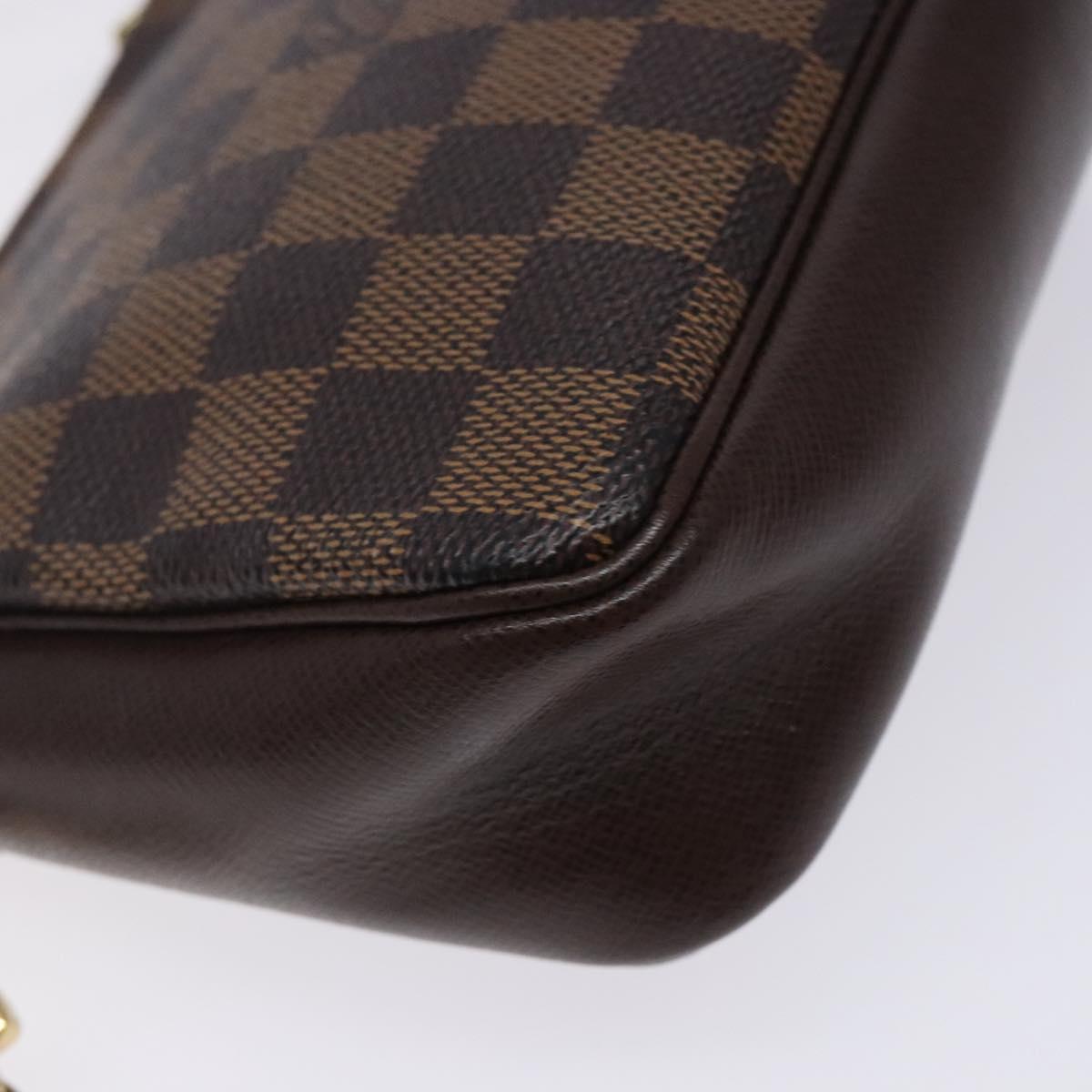 LOUIS VUITTON Damier Ebene Trousse Makeup Pouch N51982 LV Auth mr1493
