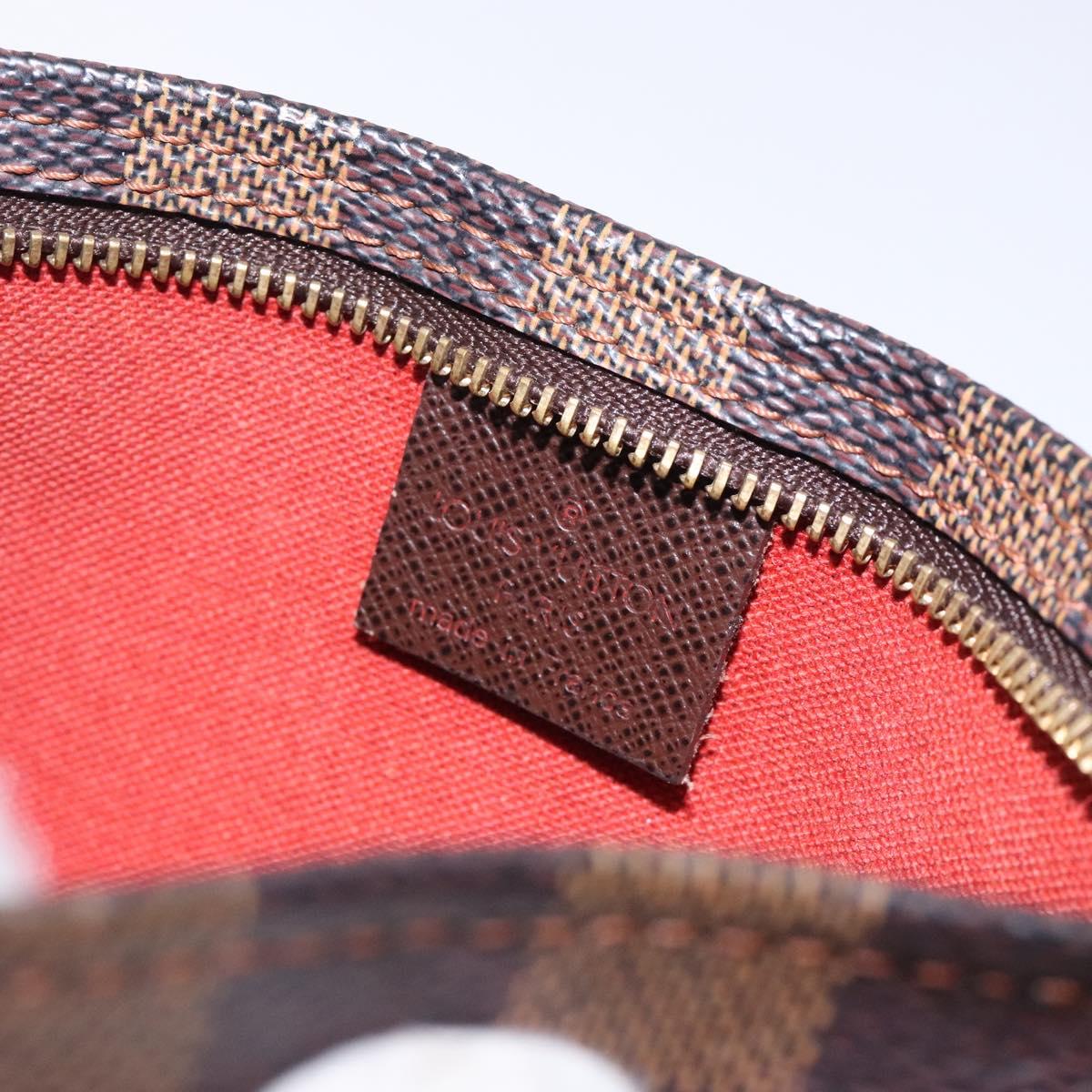 LOUIS VUITTON Damier Ebene Trousse Makeup Pouch N51982 LV Auth mr1493