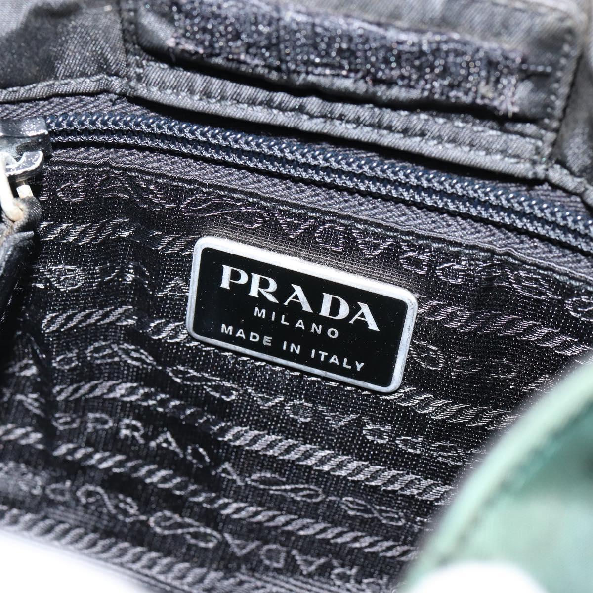 PRADA Quilted Chain Shoulder Bag Nylon plastic Green Auth mr1504