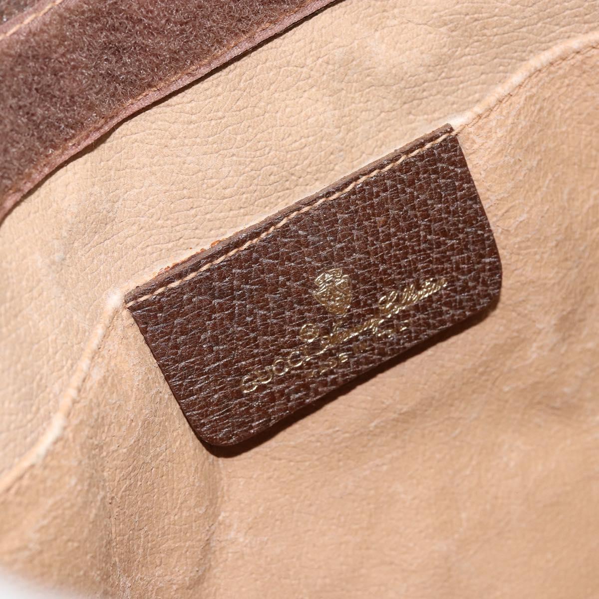 GUCCI GG Supreme Web Sherry Line Clutch Bag Beige Gold 156 01 033 Auth mr1505