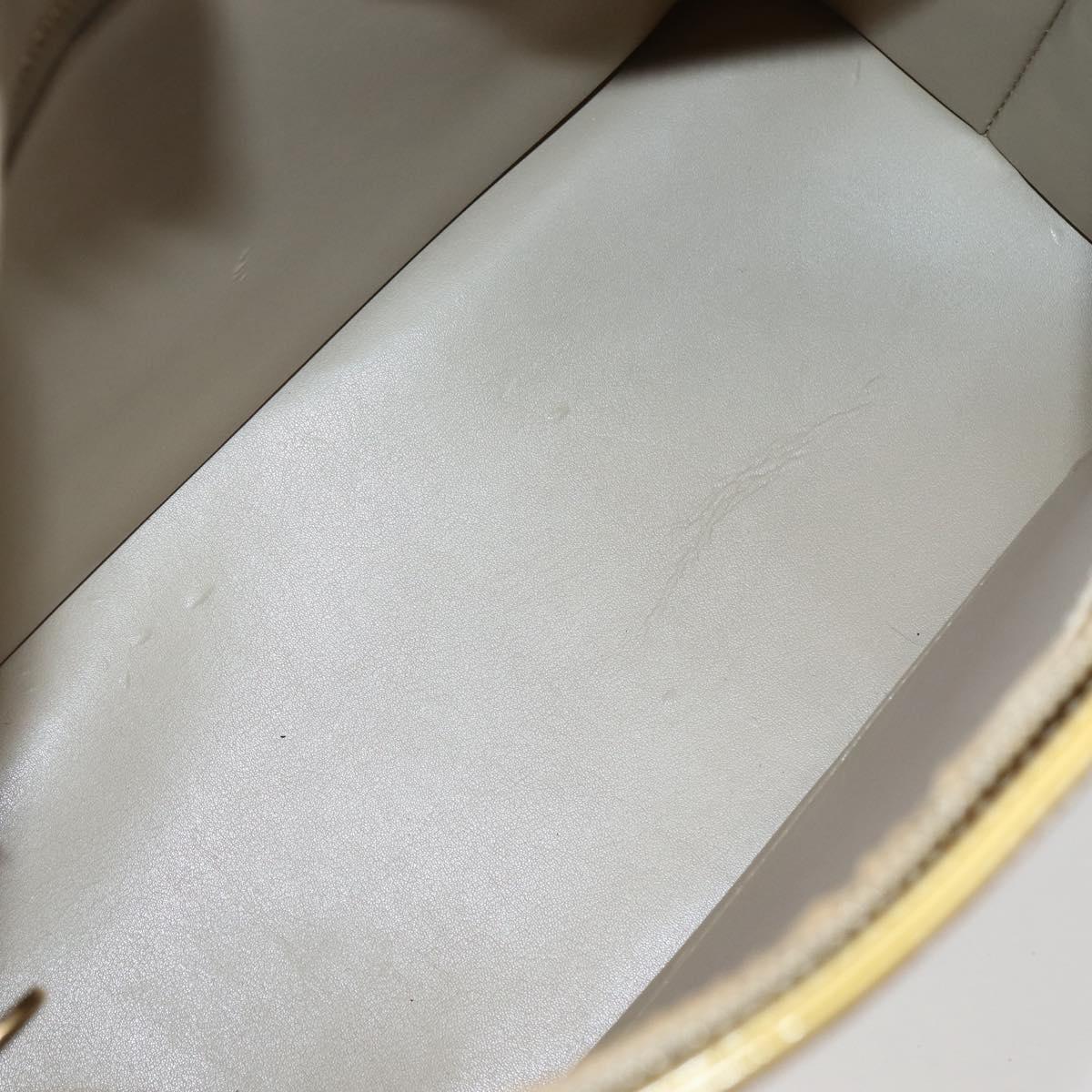 LOUIS VUITTON Monogram Vernis Houston Hand Bag Beige M91004 LV Auth mr1506