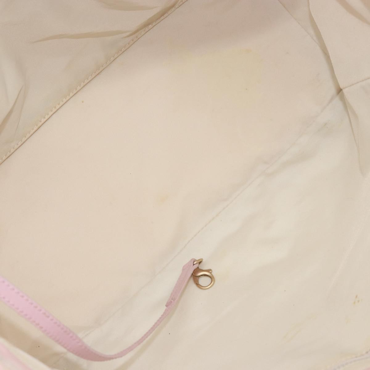 CHANEL New Travel Line Tote Bag Nylon Pink Gold CC Auth mr1511