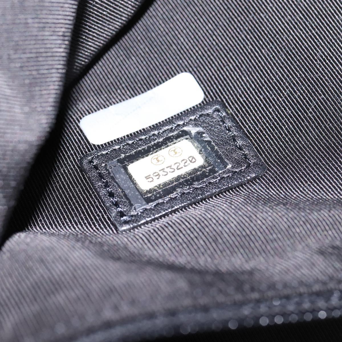 CHANEL Shoulder Bag Leather Black Gold CC Auth mr1518